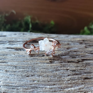 Adjustable Rose Gold Plated Blossom Ring
