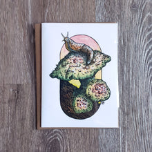 Load image into Gallery viewer, Slug on a Mushroom Greeting Card
