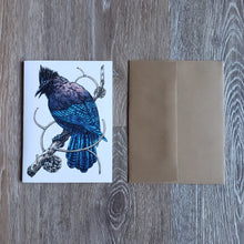 Load image into Gallery viewer, Steller&#39;s Jay Greeting Card
