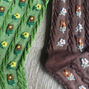 Floral Stripe Socks