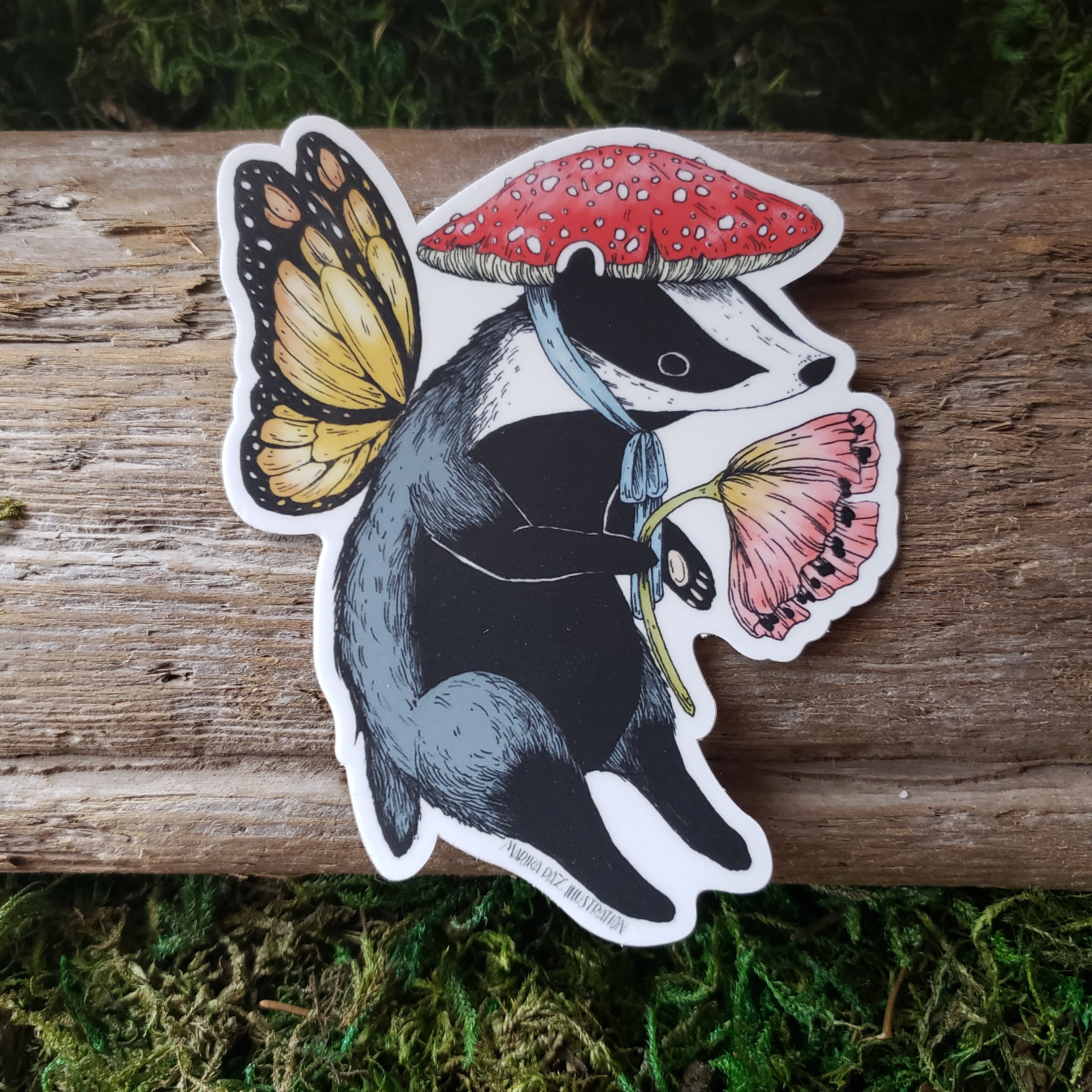 Badger Fairy Vinyl Sticker