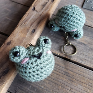 Crochet Frog Plush Keychain