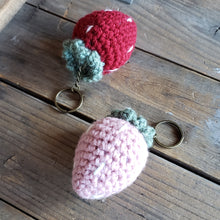 Load image into Gallery viewer, Crochet Strawberry Plush Keychain
