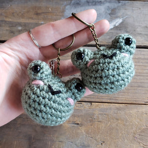 Crochet Frog Plush Keychain