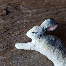 Load image into Gallery viewer, Handmade Woodland Rabbit Brooch
