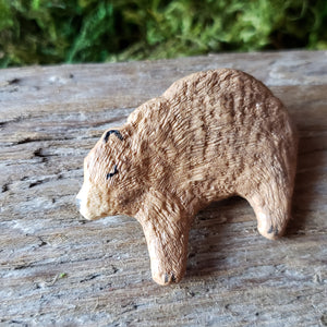 Handmade Woodland Bear Brooch