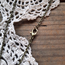 Load image into Gallery viewer, Tiny Embroidered Pink Rose Necklace
