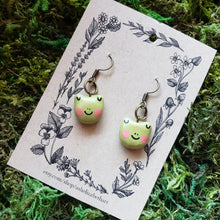 Load image into Gallery viewer, Handmade Froggy Earrings
