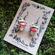 Load image into Gallery viewer, Handmade Mushroom Earrings
