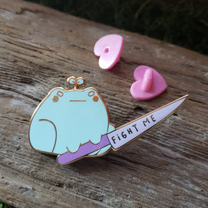 Sprout Knife Frog Enamel Pin