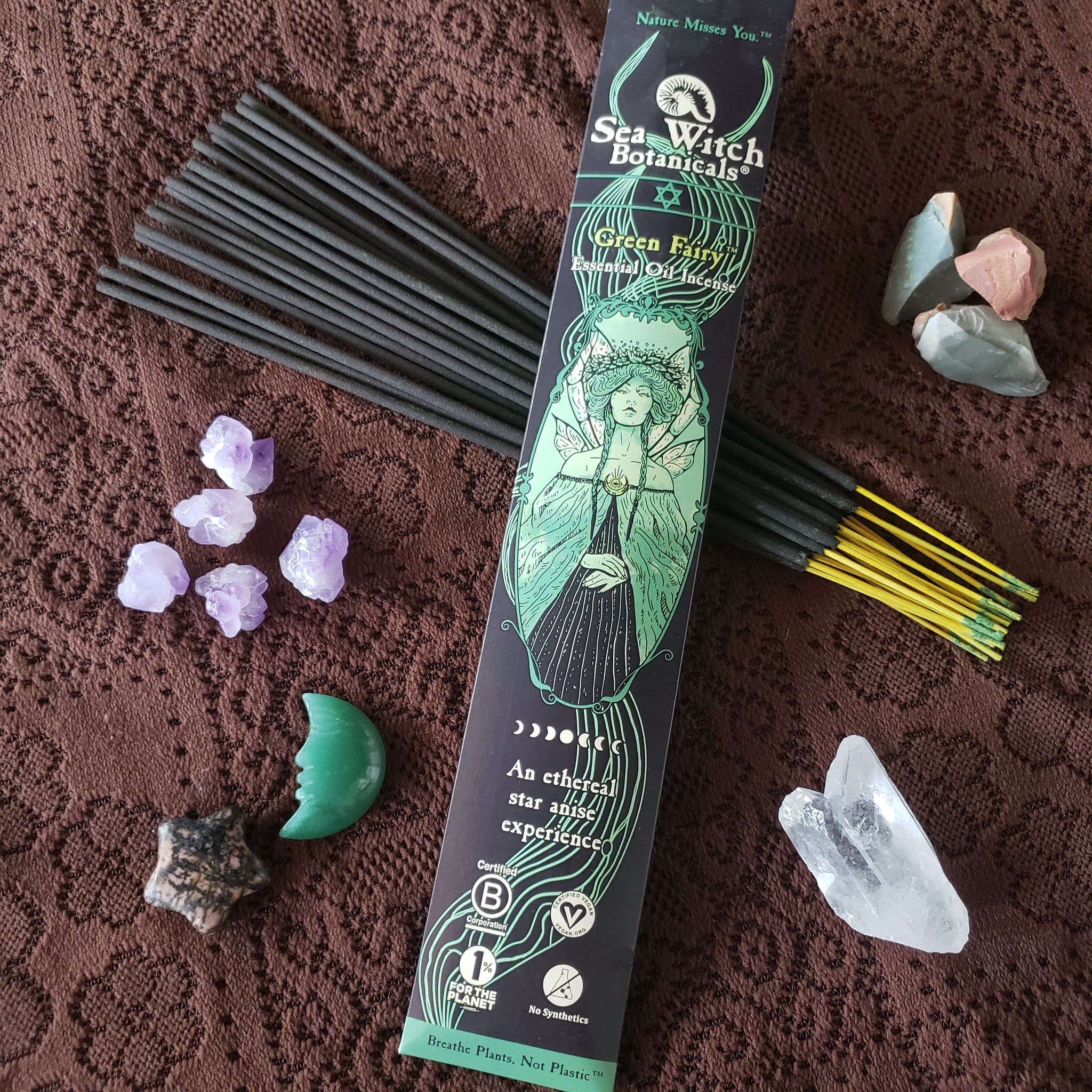 Green Fairy" Sweet Star Anise Incense, Made in the Pacific Northwest Forager Vintage Green Fairy" Sweet Star Anise Incense, Made in the Pacific Northwest Forager Vintage