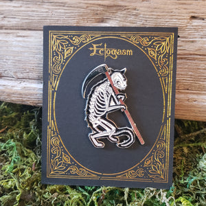 Grim Reaper Cat Enamel Pin