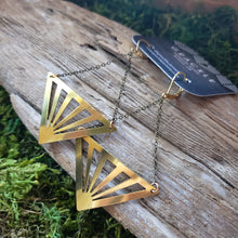 Load image into Gallery viewer, Sunrays Brass Earrings
