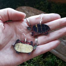 Load image into Gallery viewer, Box Turtle Wooden Earrings
