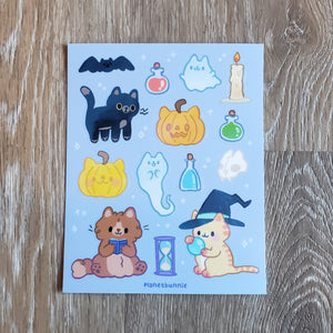 Spooky Cats Vinyl Sticker Sheet