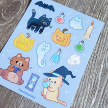 Load image into Gallery viewer, Spooky Cats Vinyl Sticker Sheet
