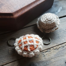 Load image into Gallery viewer, Crochet Pumpkin Pie Keychain
