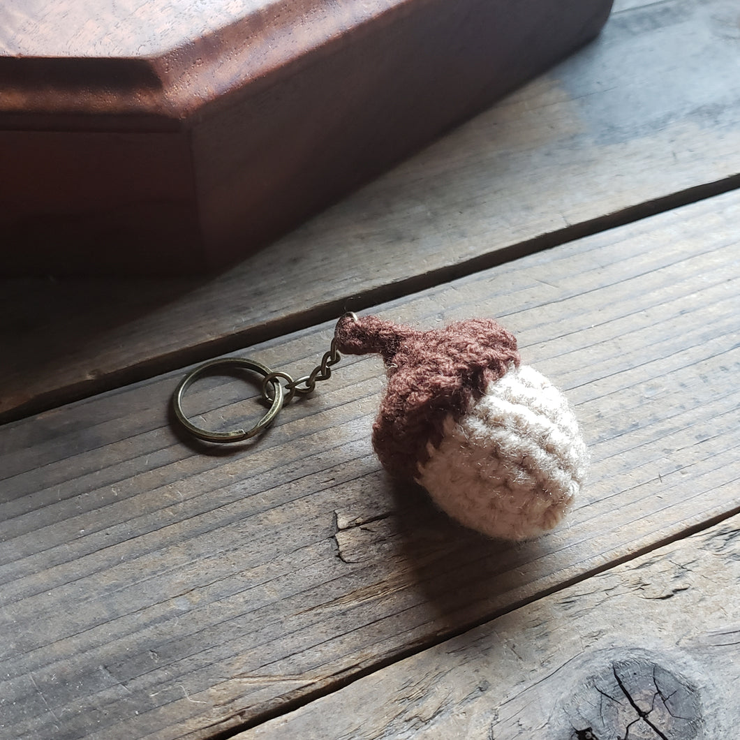 Crochet Acorn Keychain