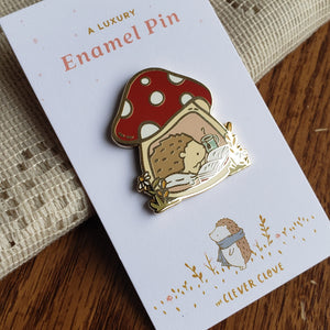 Mushroom Nook Enamel Pin