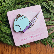 Load image into Gallery viewer, Sprout Knife Frog Enamel Pin
