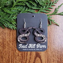 Load image into Gallery viewer, Bull Snake Wooden Earrings
