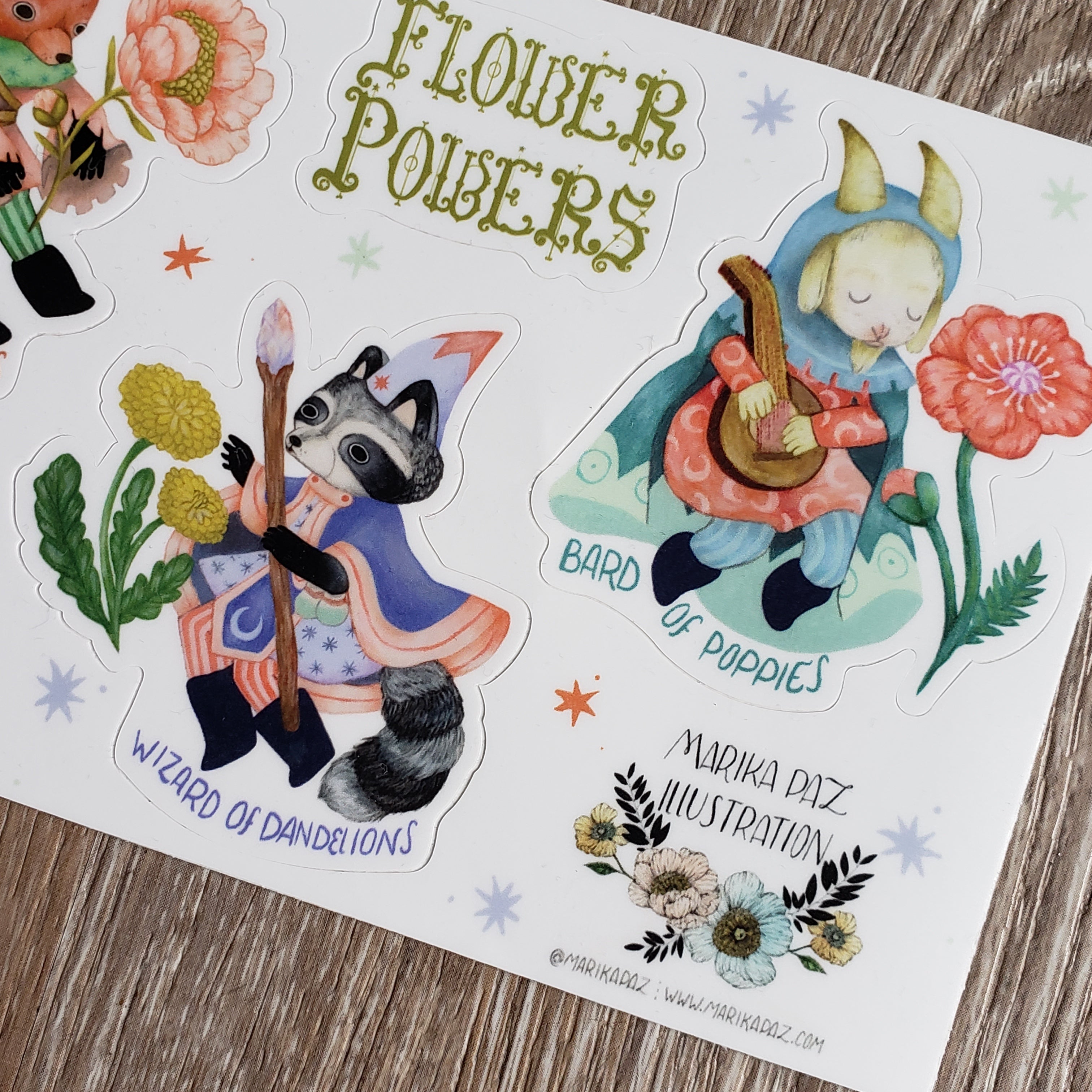 Party of Flowers Vinyl Sticker Sheet