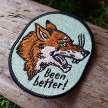 Load image into Gallery viewer, &quot;Been Better&quot; Wolf Iron-On Patch
