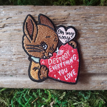 Load image into Gallery viewer, &quot;Destroy Everything You Love&quot; Bunny Iron-On Patch

