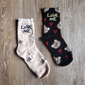 "Love Me" Heart Socks