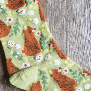Forest Animal Pattern Socks
