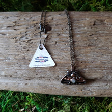 Load image into Gallery viewer, Copper Moonstone Moth Necklace

