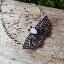Load image into Gallery viewer, Copper Moonstone Butterfly Necklace
