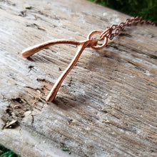 Load image into Gallery viewer, Copper Electroformed Wishbone Pendant
