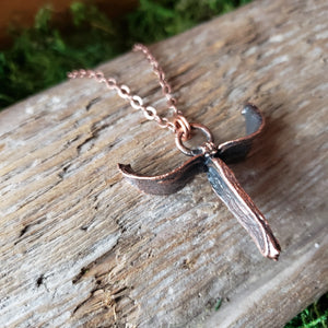 Copper Incense Cedar Seed Pendant