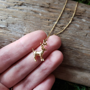 Gold Plated Deer Pendant