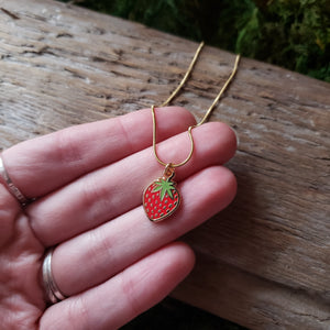 Strawberry Charm Necklace