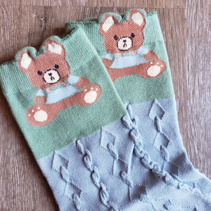 Teddy Bear Cuff Socks