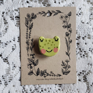 Handmade Froggy Brooch