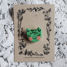 Load image into Gallery viewer, Handmade Froggy Brooch
