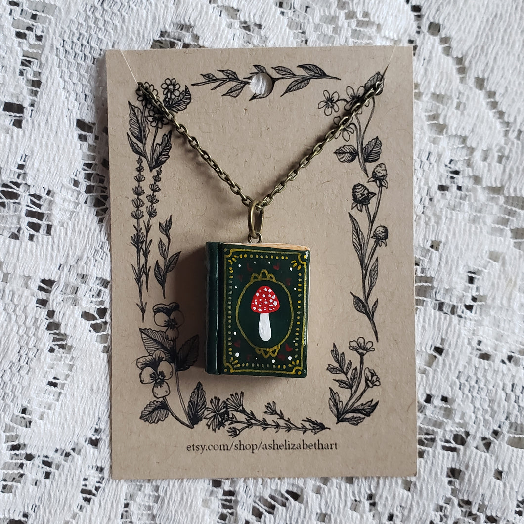 Handmade Mushroom Tome Pendant