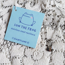 Load image into Gallery viewer, Tiny Stainless Steel Frog Necklace
