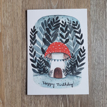 Load image into Gallery viewer, &quot;Happy Birthday&quot; Mushroom House Greeting Card
