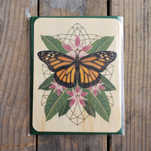 Load image into Gallery viewer, Monarch &amp; Milkweed Printed Wood Postcard
