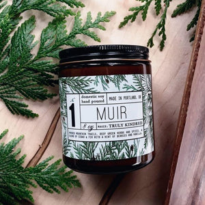 "Muir" Cedar, Fir, Berries, & Vanilla 8oz. Soy Candle