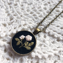 Load image into Gallery viewer, Tiny Embroidered White Rose Necklace
