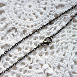 Tiny Embroidered White Rose Necklace