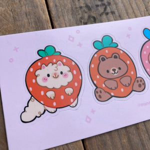 Strawberry Cuties Vinyl Sticker Sheet