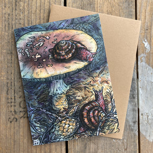 Snails In Passing Greeting Card