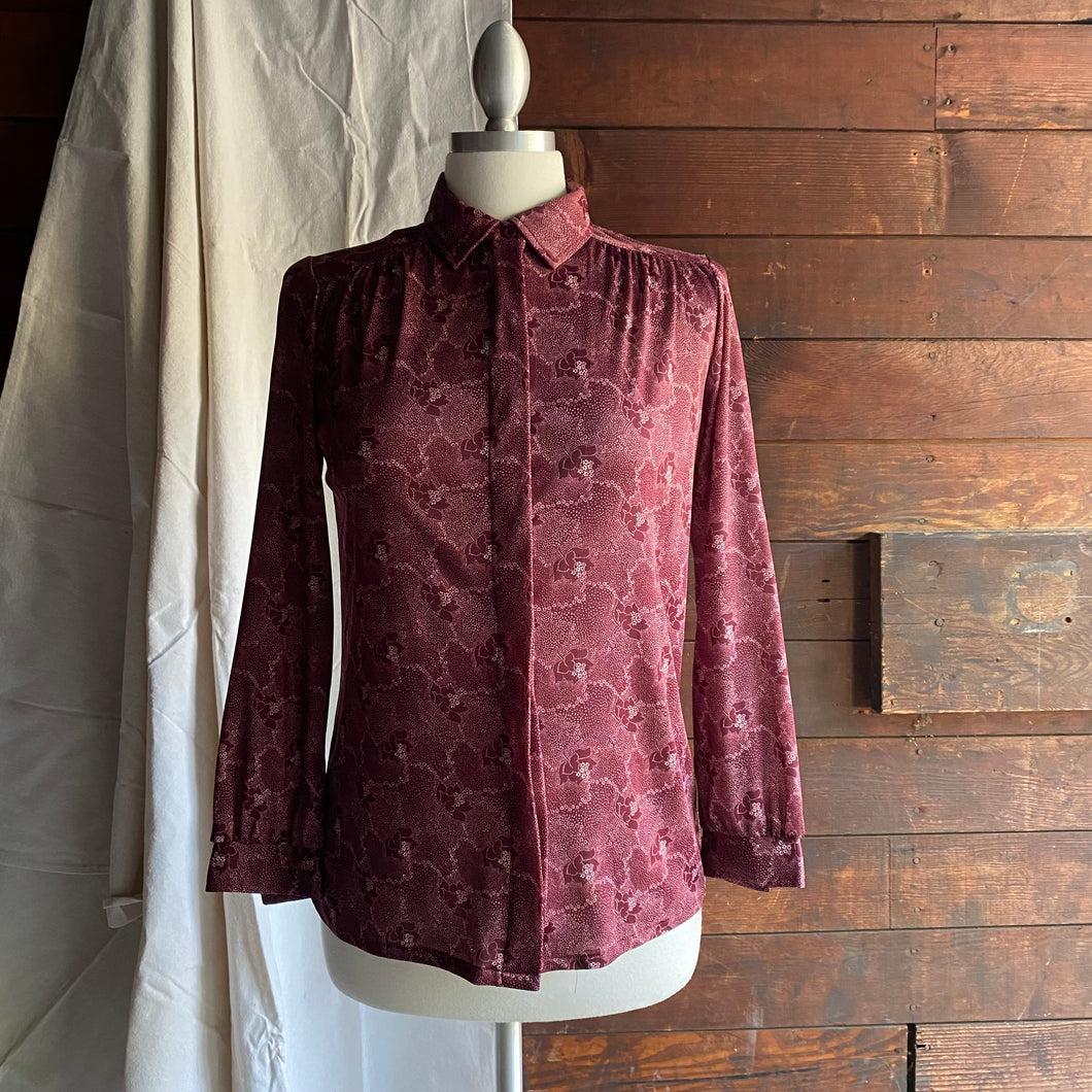 70s/80s Vintage Polyester Blouse