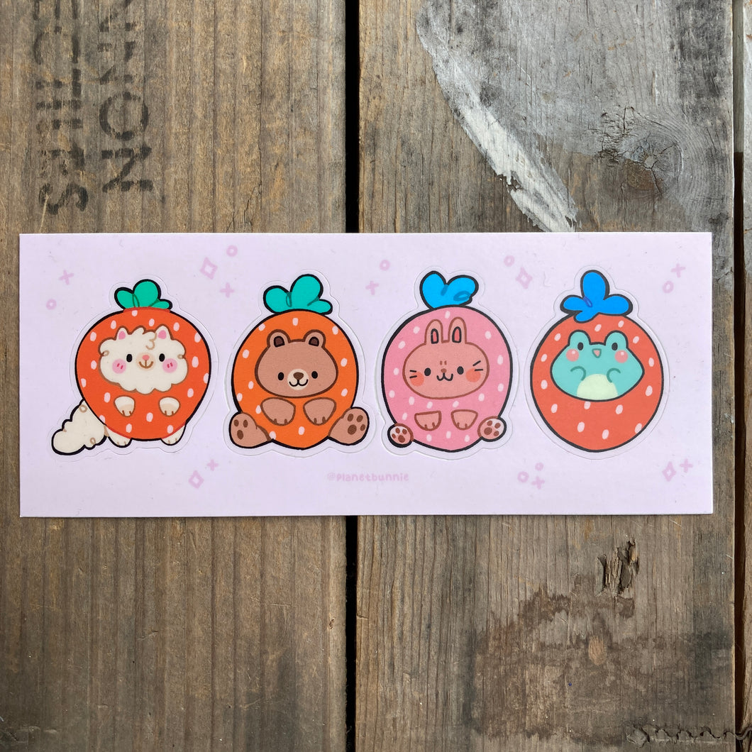 Strawberry Cuties Vinyl Sticker Sheet